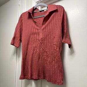 Vince ribbed cotton lightweight sweater - size medium